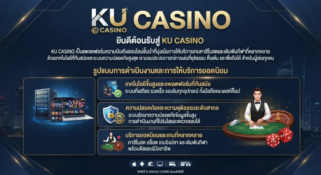 ระบบและบริการยอดนิยมใน ku casino